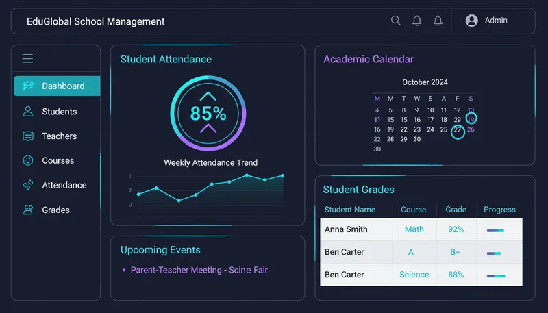 School management system project preview